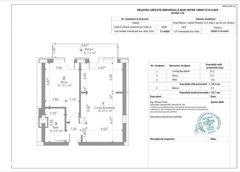 Apartament cu 2 camere în Central