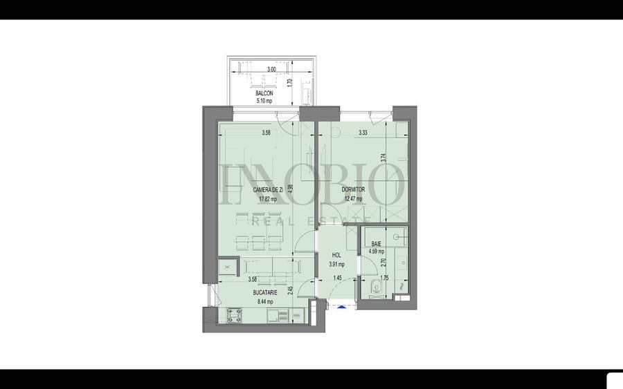 Apartament cu 2 camere decomandat în Aviației