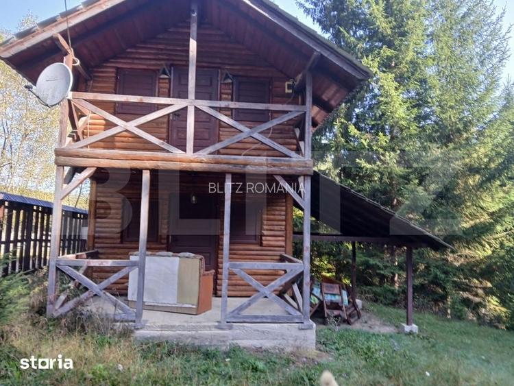 2 Cabane lemn Vadu Negrilesei, 96MP, 1100 MP teren, 45k