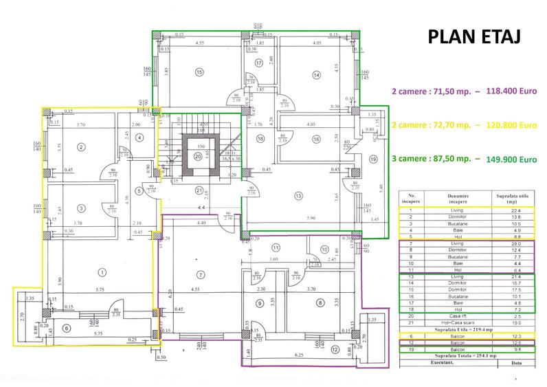 Apartament cu 2 camere decomandat în Central