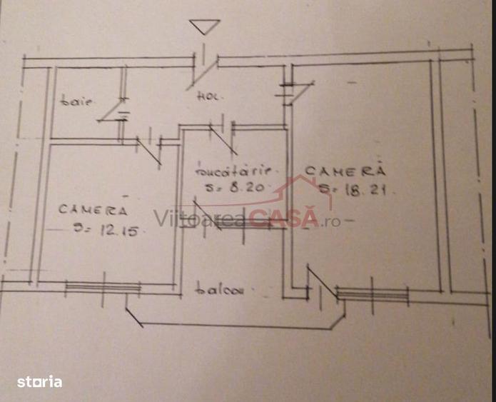 Apartament cu 2 camere decomandat în Dacia