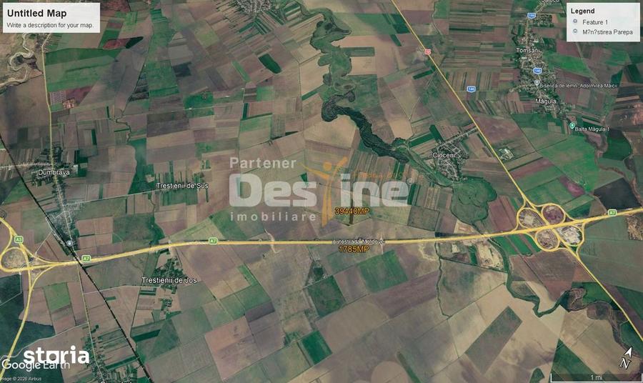 Teren de 41225 mp, în Dumbrava