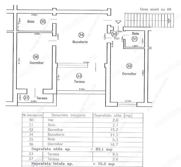 Apartament cu 3 camere semidecomandat în Dumbrăvița