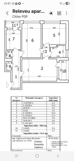 Apartament cu 3 camere semidecomandat în Giurgiului
