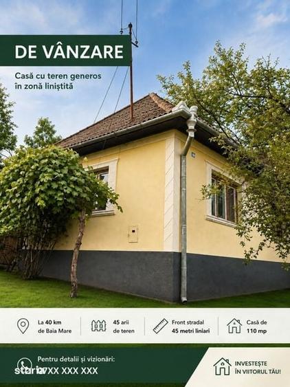 Casă cu 3 camere cu Teren 110 Mp în Băița