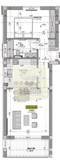 Apartament cu 2 camere decomandat, mobilat în Exterior Vest