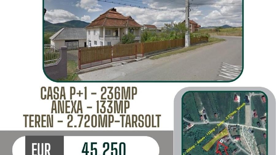 Casă individuală cu 5 camere cu Teren 2720 Mp în Târșolț