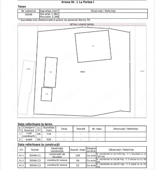 Casă individuală cu 5 camere cu Teren 1384 Mp în Central