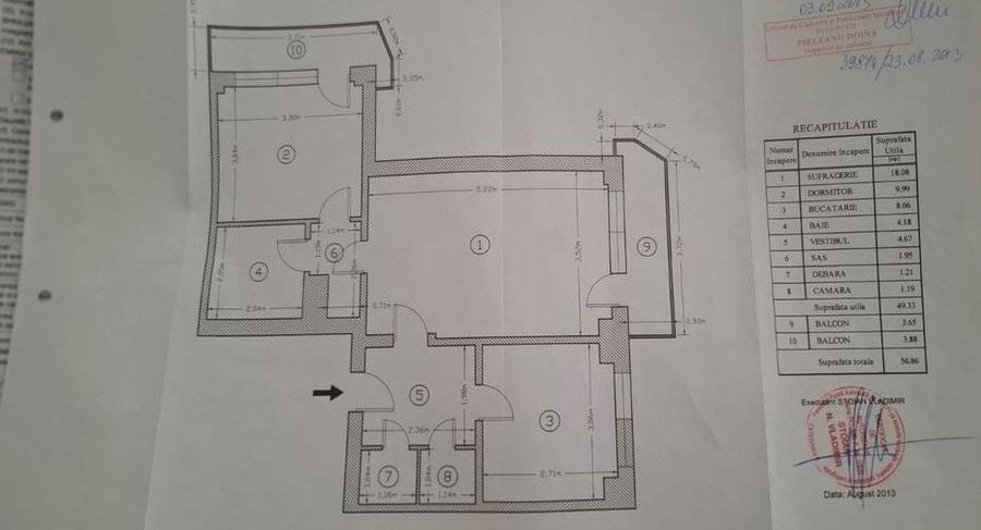Apartament cu 2 camere semidecomandat, mobilat în Moșilor