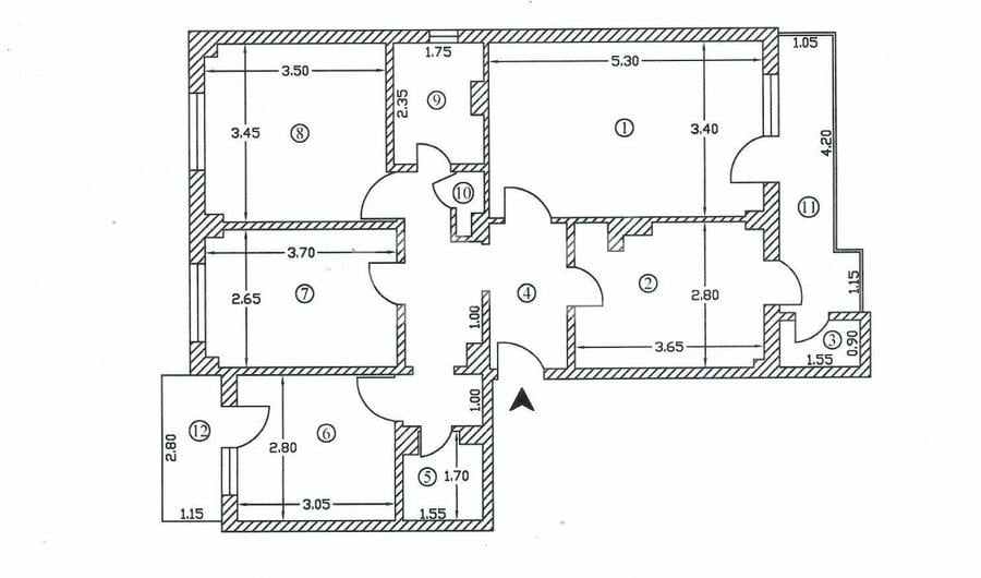 Apartament cu 4 camere decomandat, mobilat în Prundu