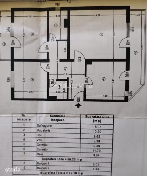 3 camere Prundu , Decomandat / centrala , finisaje medii