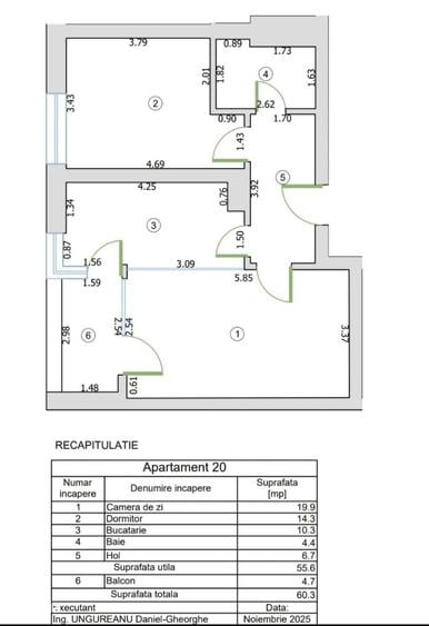 2 camere mobilat / prima inchiriere/ bucurestii noi / metrou 5 min - 3