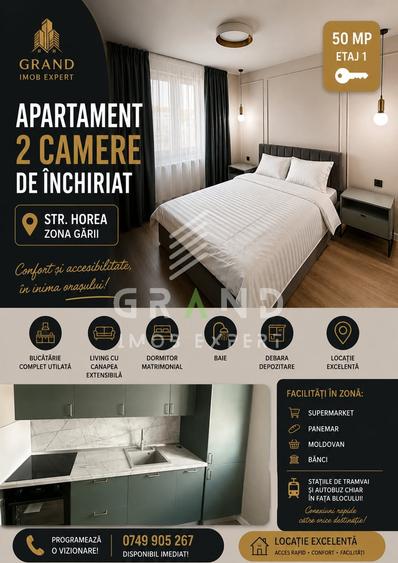 Apartament 2 Camere | Debara | 50 MP | Etaj 1 | Strada Horea - 1