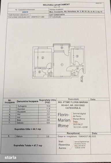 Apartament cu 2 camere în Tomis Nord