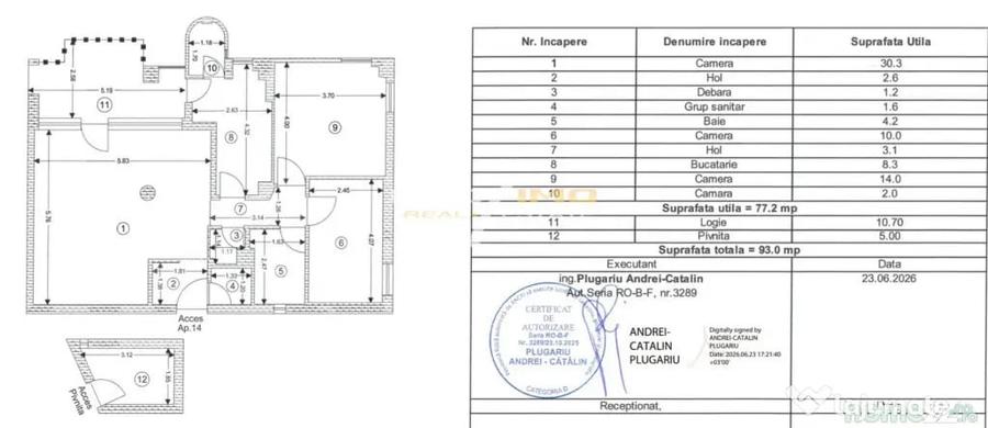 Apartament 3 camere in Centrul Nou Brasov zona ONIX - Brasov (Brasov) - 18