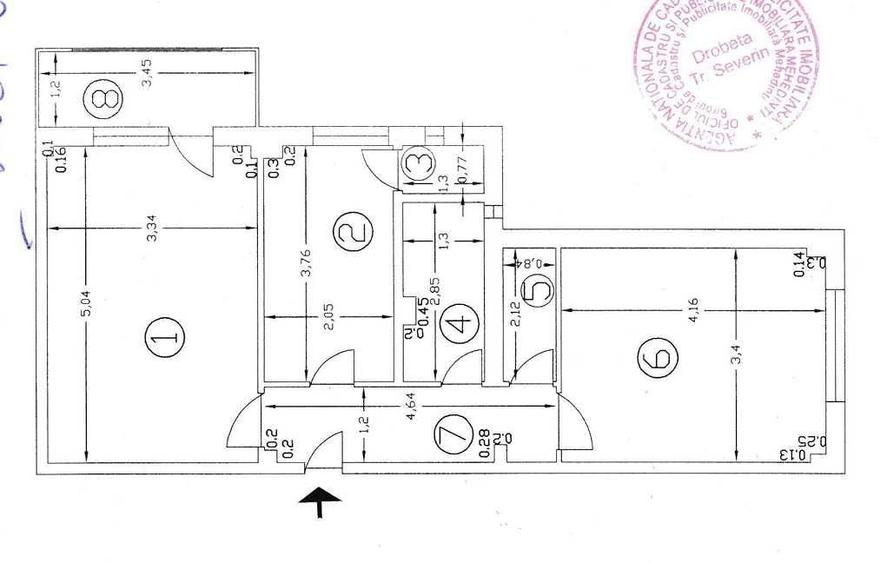 Apartament cu 2 camere decomandat în Central