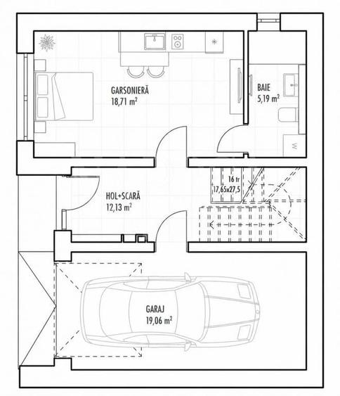 Duplex cu 5 camere cu Canalizare în Bună Ziua
