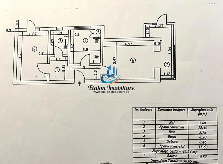 Apartament parter, spatiu comercial, Maratei 2 - 1