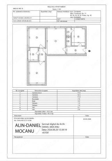 Apartament 3 camere Zona Centrala - 1