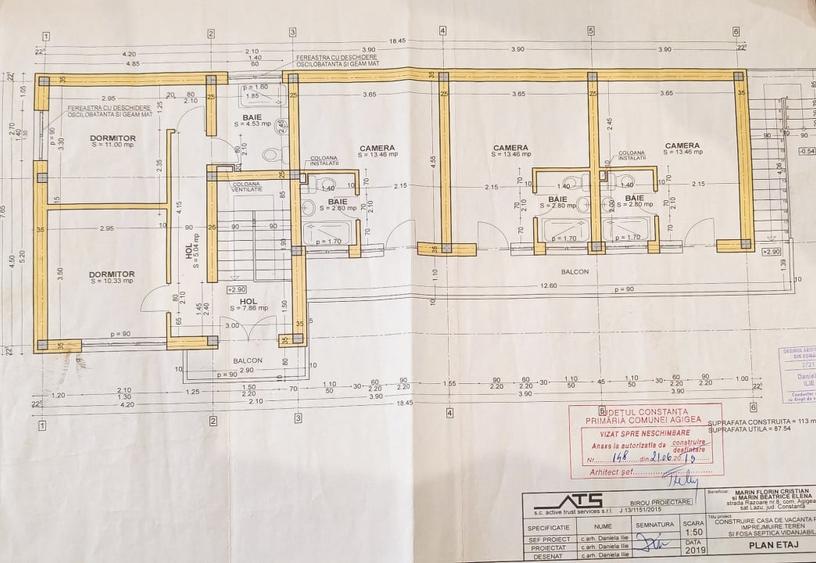 Casă individuală cu 10 camere cu Teren 394 Mp în Lazu