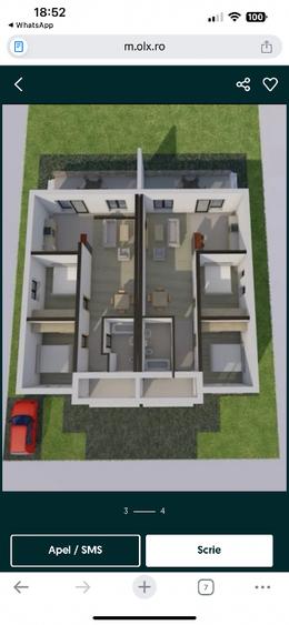 Duplex cu 2 camere cu Teren 400 Mp în Șandra