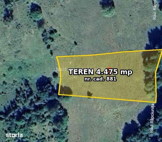 Teren fanea?a 4.475 mp, Ceahlau poiana la munte, langa parau