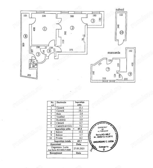 Apartament cu 3 camere decomandat în Primăverii