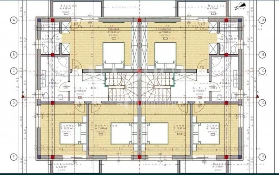Duplex cu 4 camere cu Canalizare în Tăuți