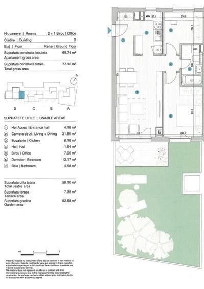 Apartament cu 2 camere decomandat în Băneasa