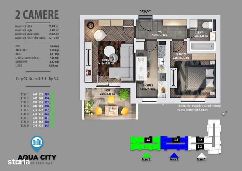 Apartament cu 2 camere în Giulești