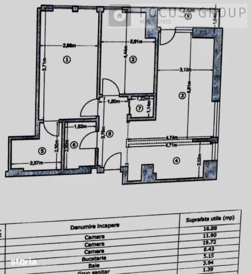 Apartament cu 3 camere în Drumul Taberei