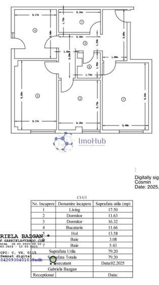Apartament cu 3 camere decomandat în Vișan