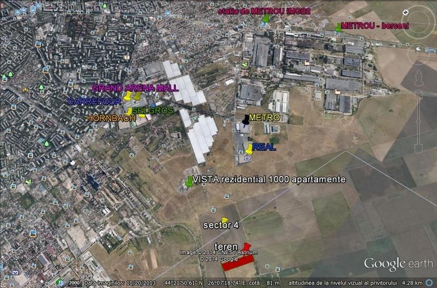 Teren Construcții intravilan de 12736 mp, în Berceni