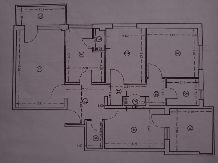 Apartament cu 4 camere decomandat, mobilat în Lujerului