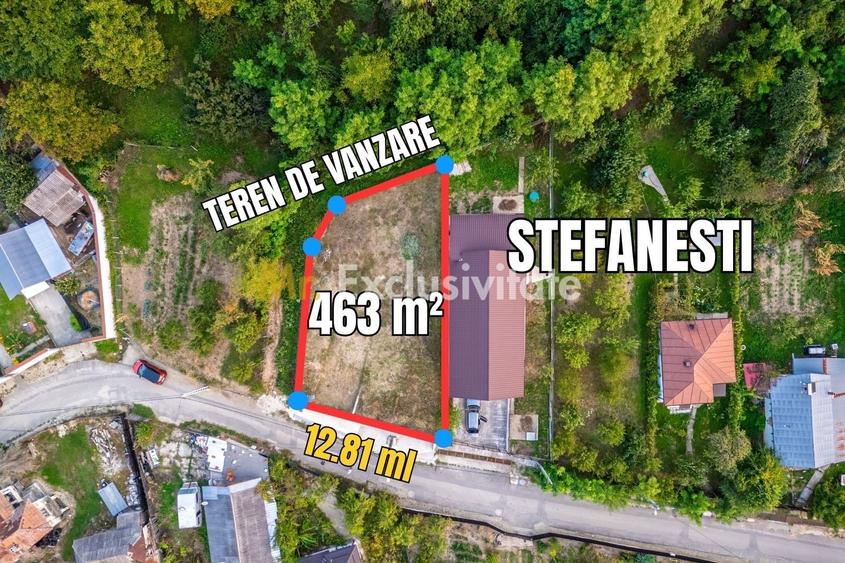 Teren Construcții intravilan de 463 mp, în Ștefănești