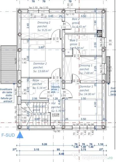 Casă cu 4 camere cu Teren 550 Mp în Chinteni