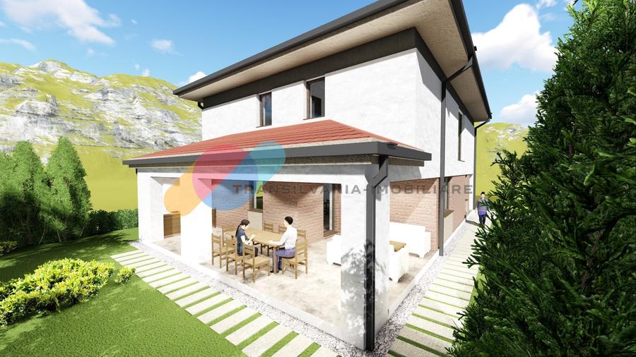 Casă individuală cu 4 camere cu Canalizare în Dâmbul Rotund