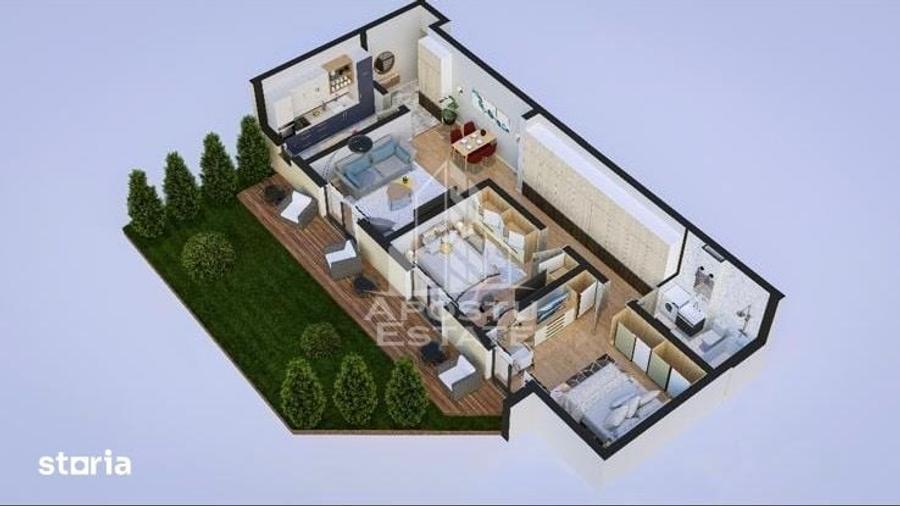 Apartament cu 3 camere în Plopi