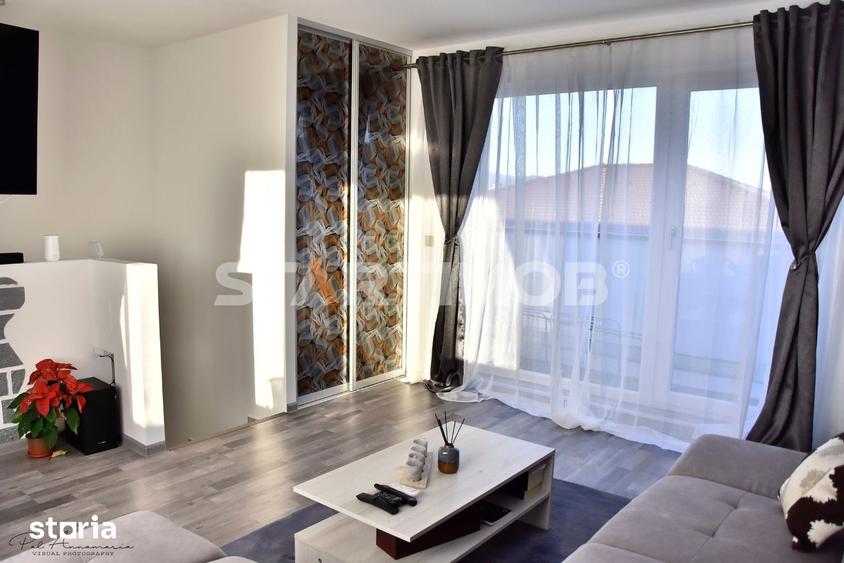 Apartament cu 2 camere semidecomandat, mobilat în Sânpetru