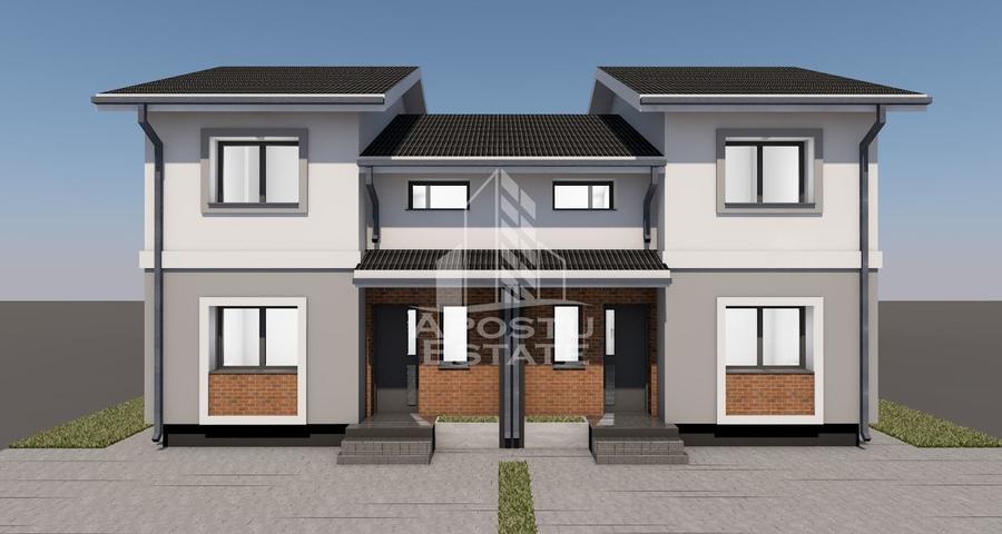 Duplex cu 4 camere cu Canalizare în Giarmata