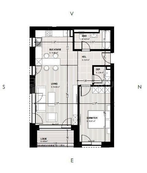 Apartament cu 2 camere în Părău