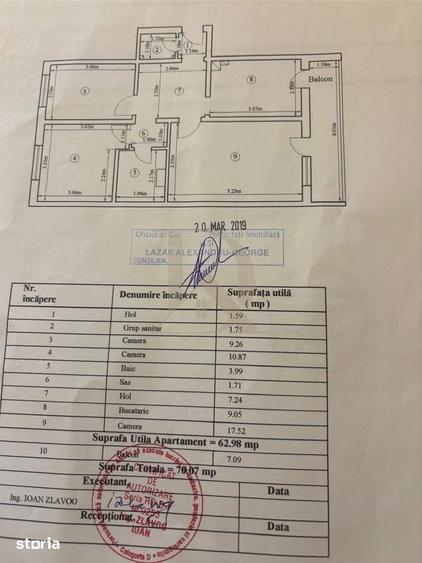Apartament cu 3 camere decomandat în Ultracentral