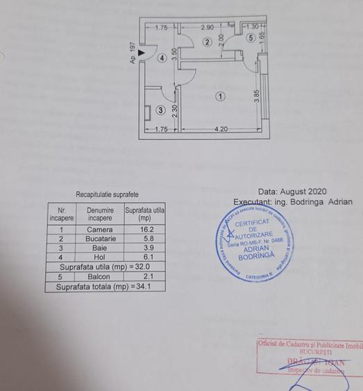 Garsonieră decomandată, mobilată în Lujerului