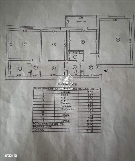 Apartament cu 3 camere decomandat în Nicolina