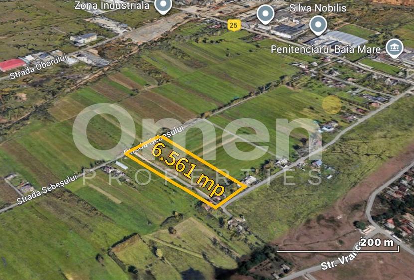 Teren Construcții intravilan de 6561 mp, în Exterior Est