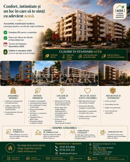 Apartament cu 3 camere decomandat în Theodor Pallady