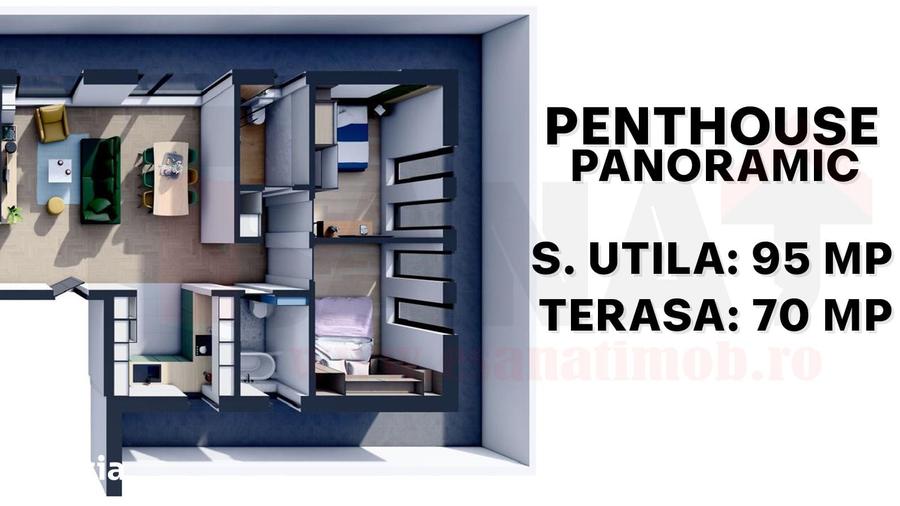 Apartament cu 3 camere în Terezian