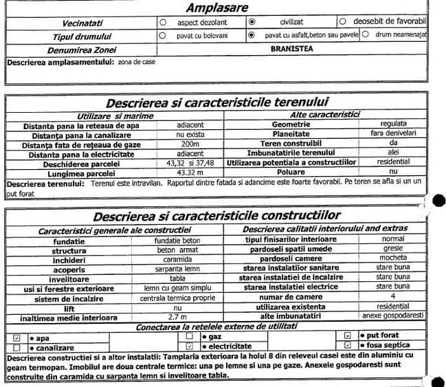 Casă individuală cu 4 camere cu Teren 1634 Mp în Vasile Alecsandri