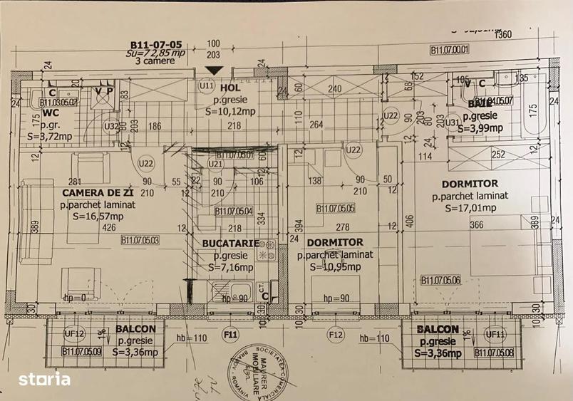 Apartament cu 3 camere în Avantgarden