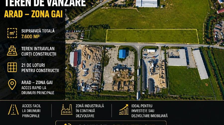 Teren Construcții intravilan de 7600 mp, în Gai